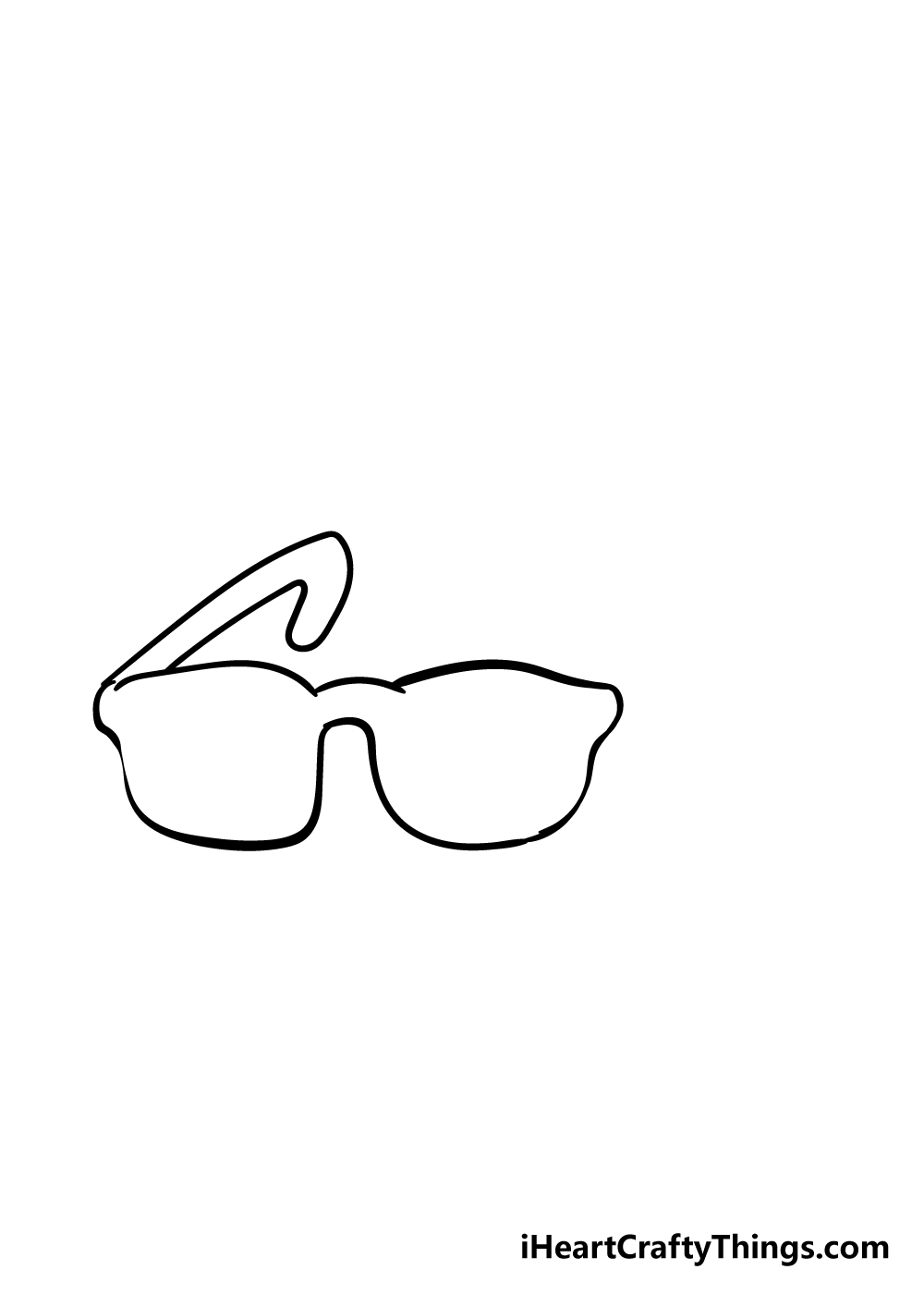 glasses drawing step 3