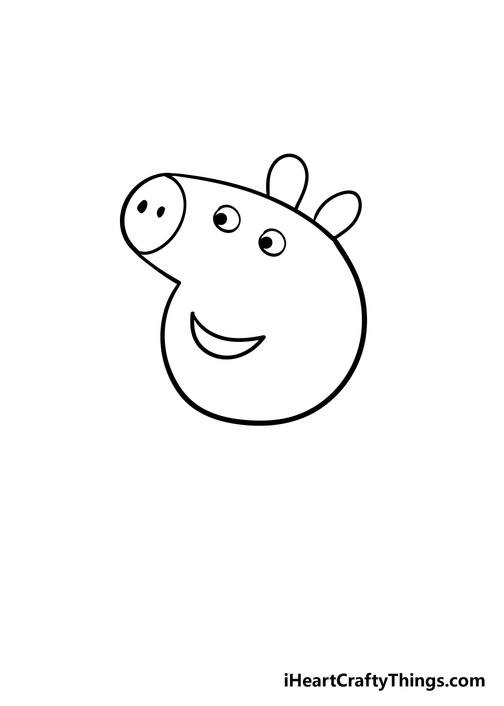 peppa pig drawing step 3