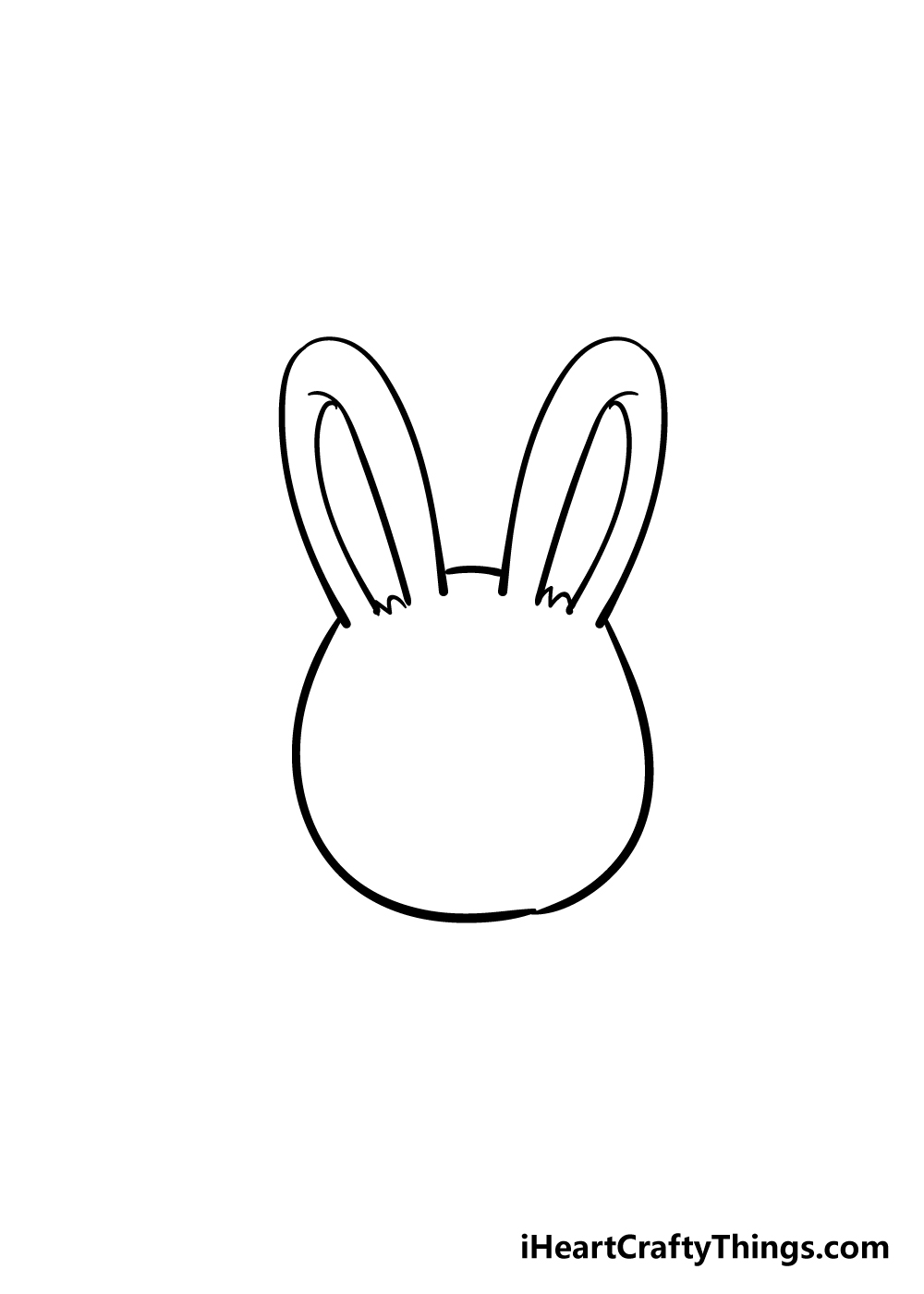 bunny face drawing step 3
