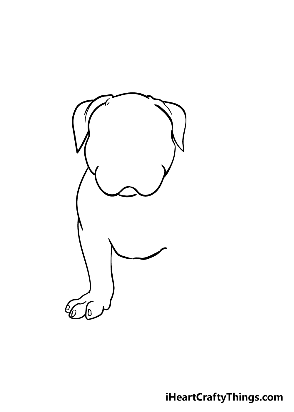 pitbull drawing step 3