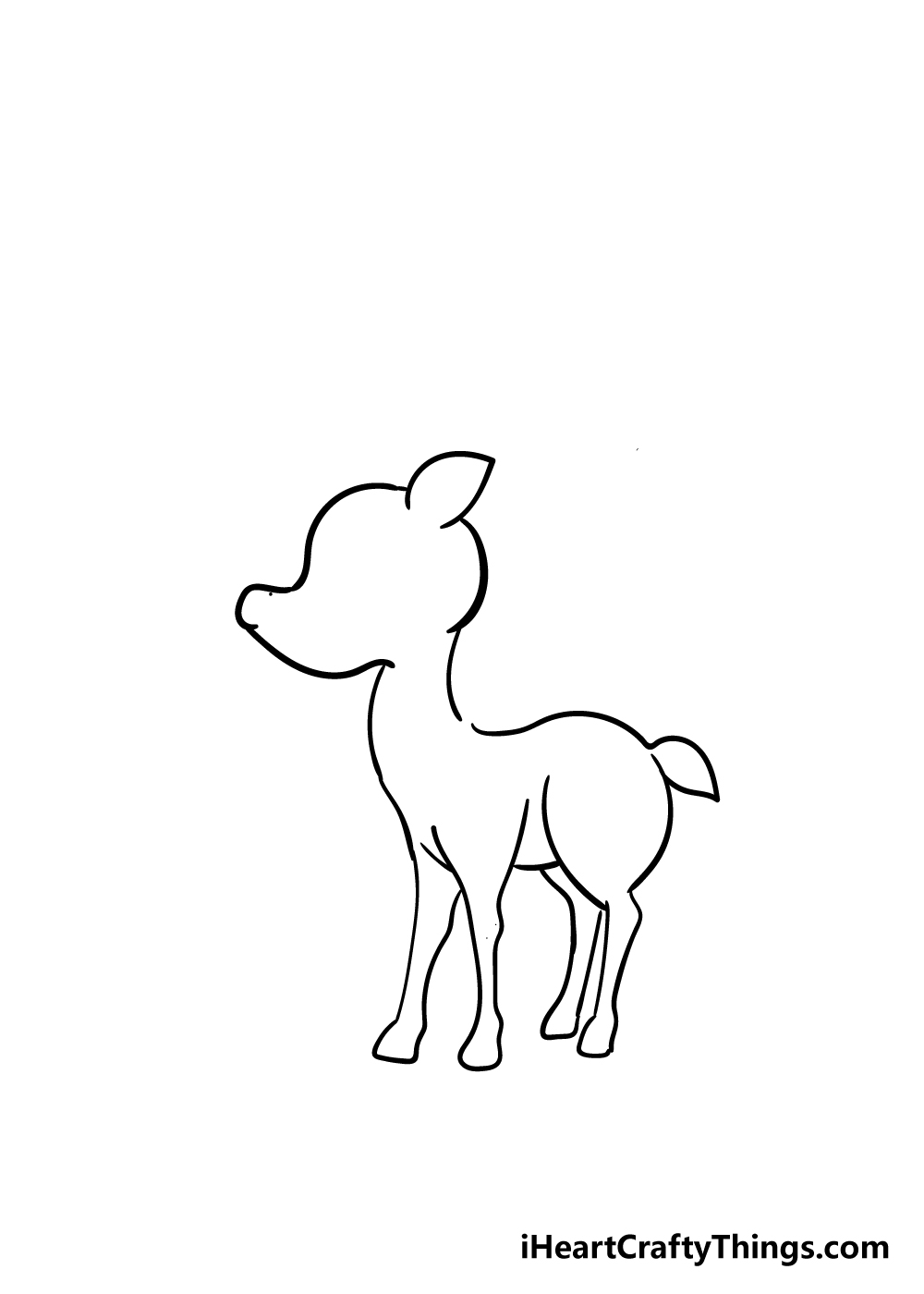 reindeer drawing step 4