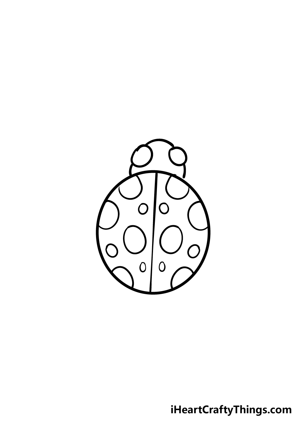 ladybug drawing step 4