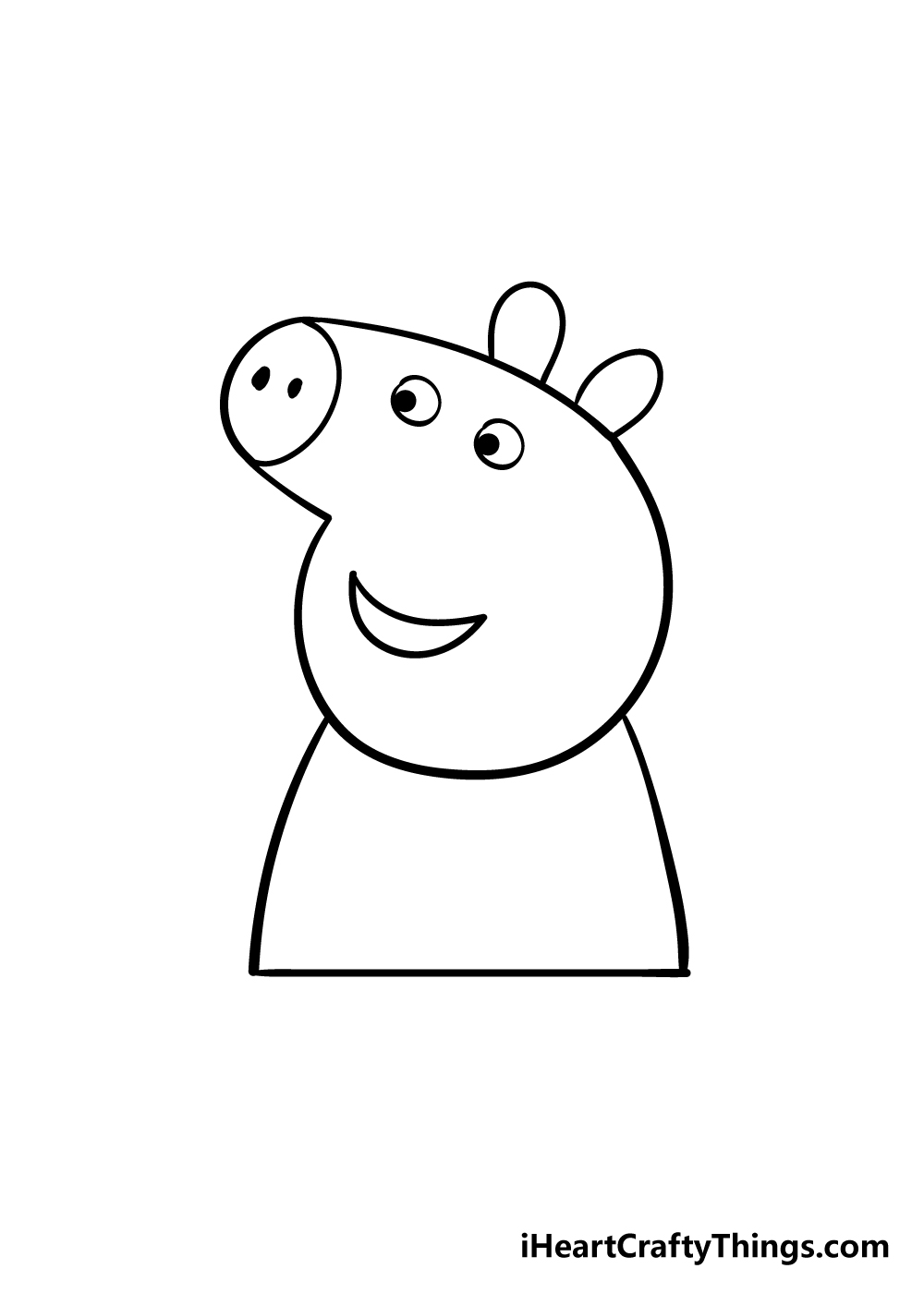 peppa pig drawing step 4