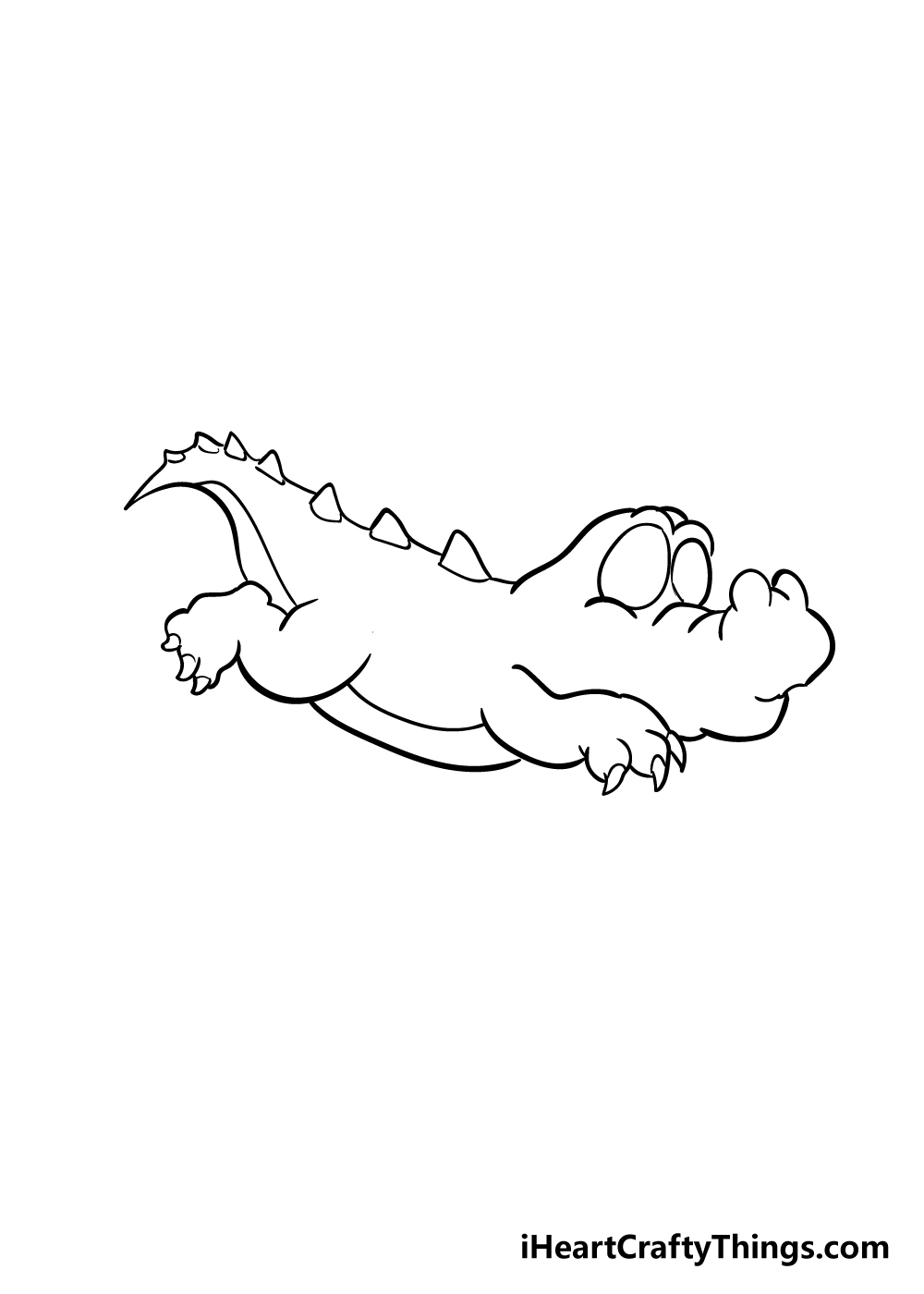 crocodile drawing step 4
