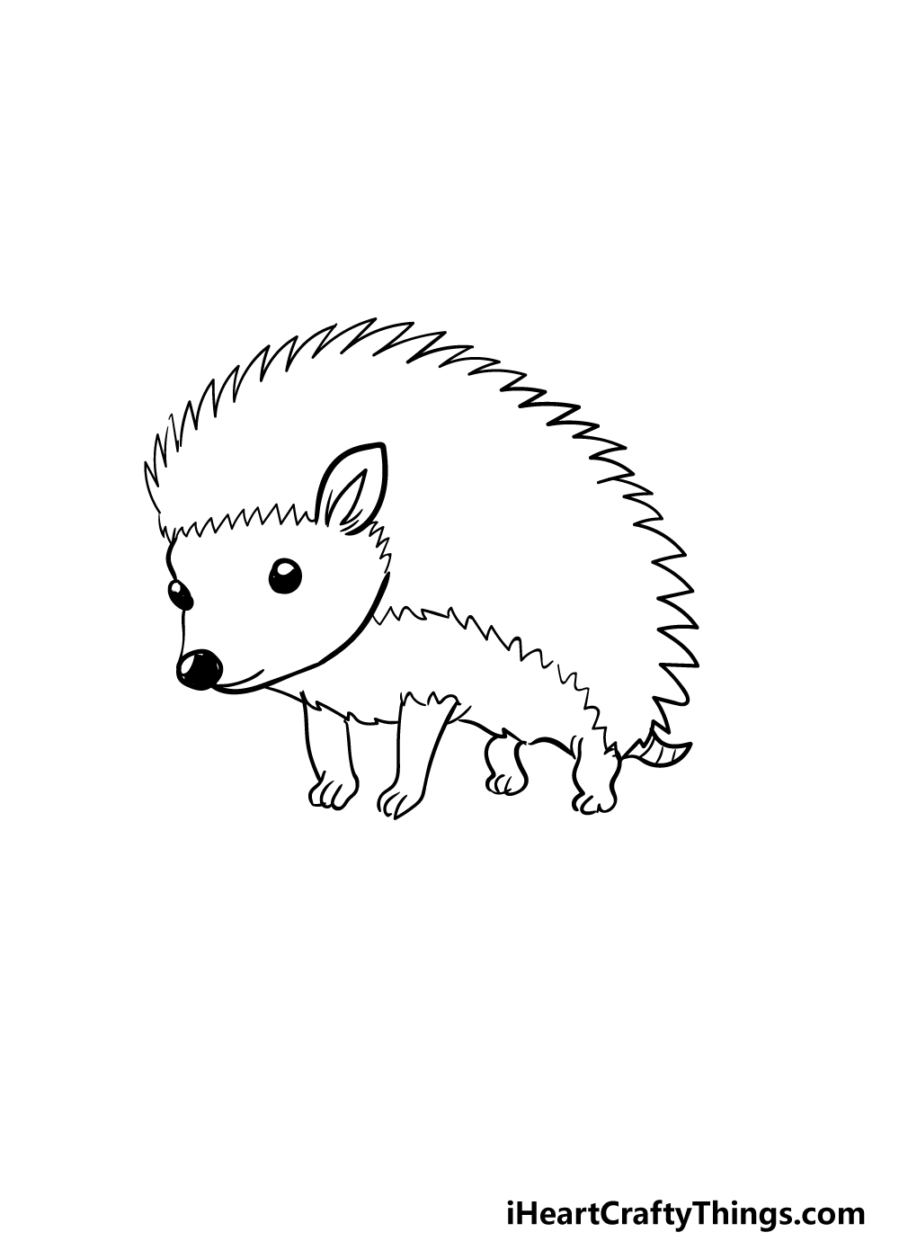 hedgehog drawing step 4