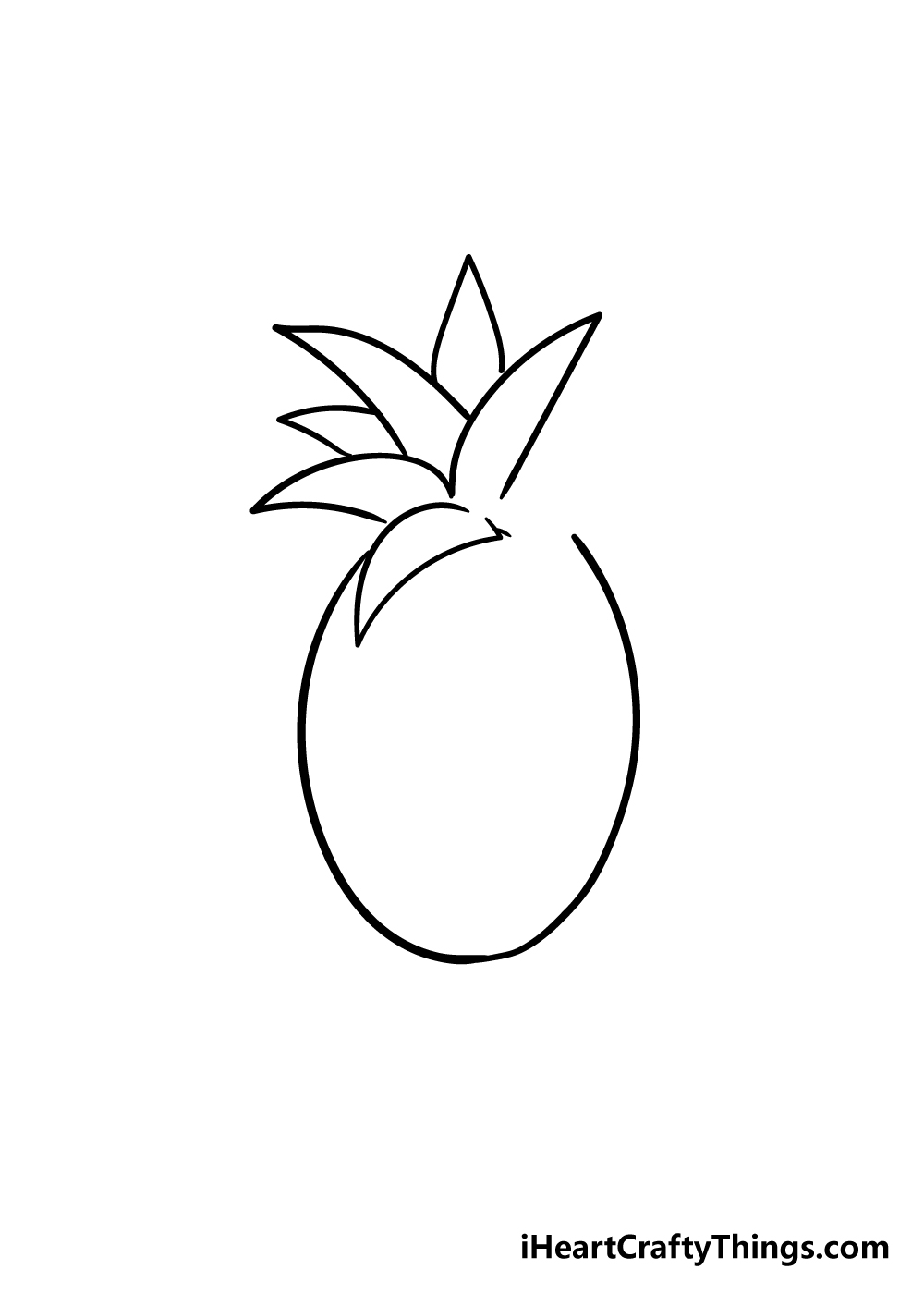 pineapple drawing step 4