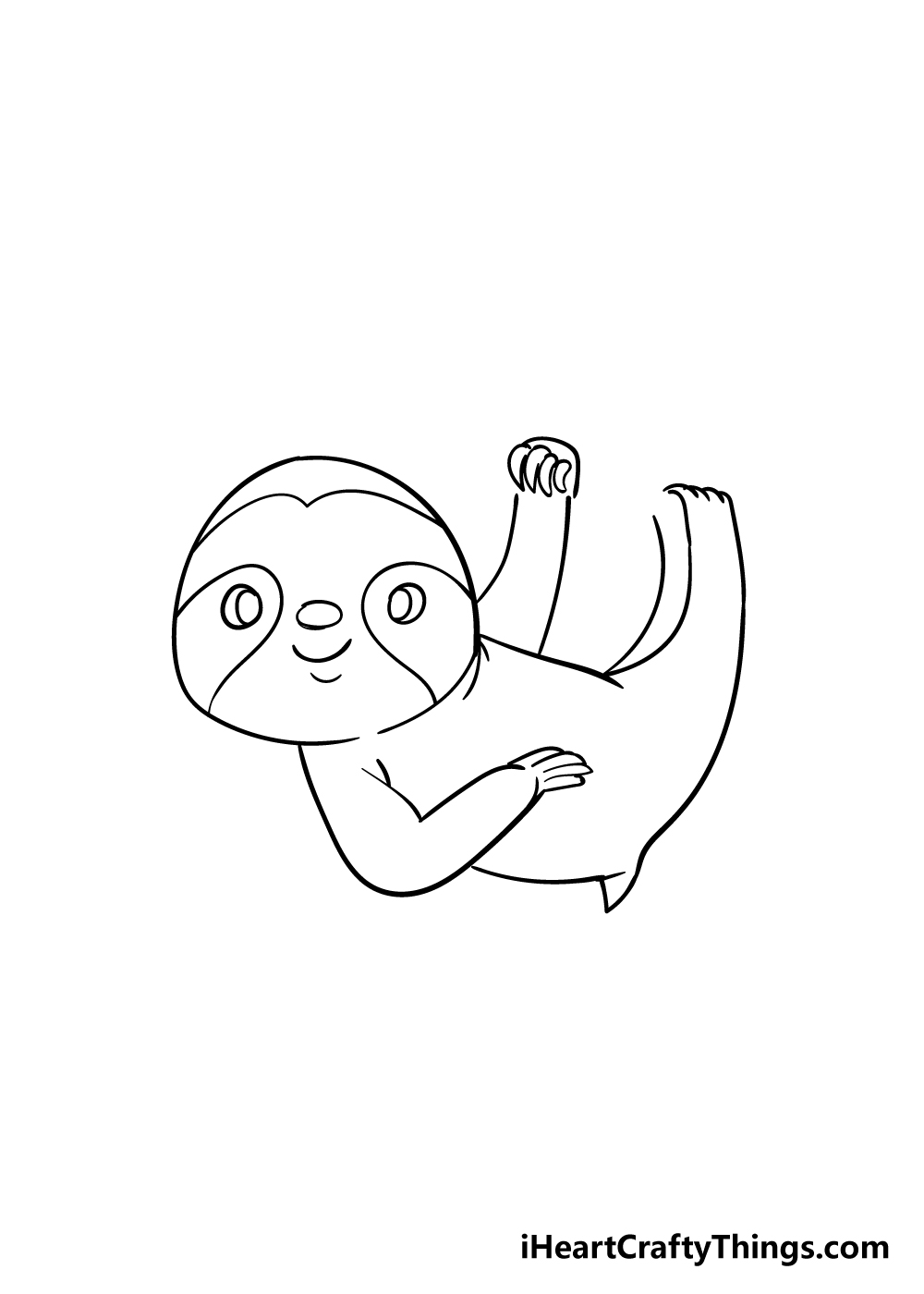 sloth drawing step 5