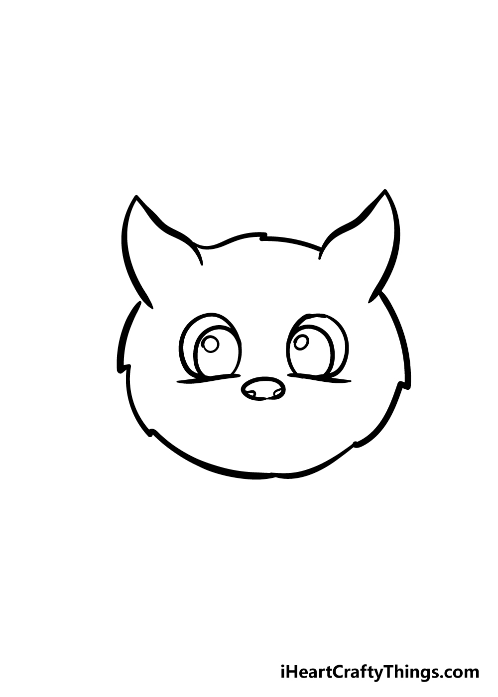 cat face drawing step 5