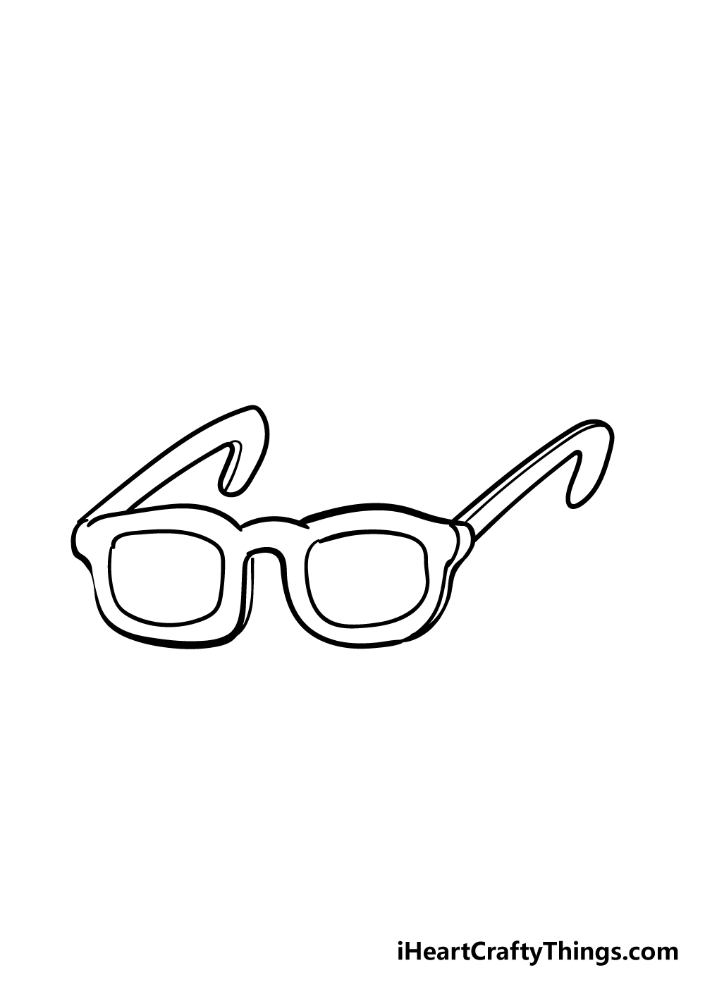 glasses drawing step 5