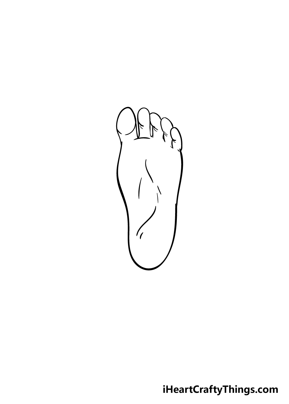 foot drawing step 5