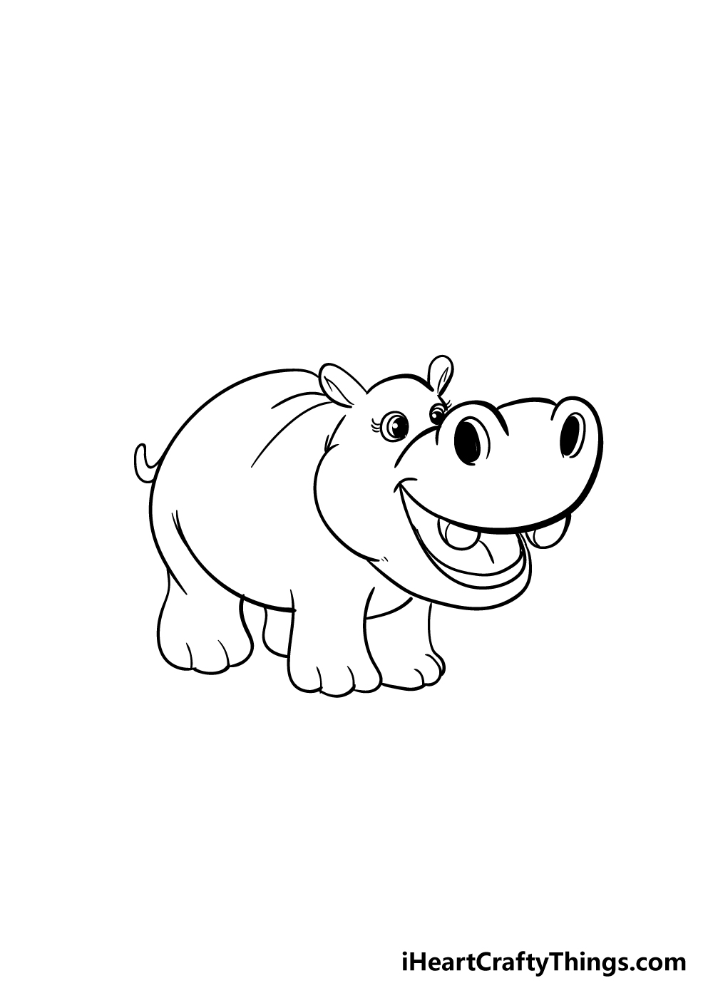 hippo drawing step 5