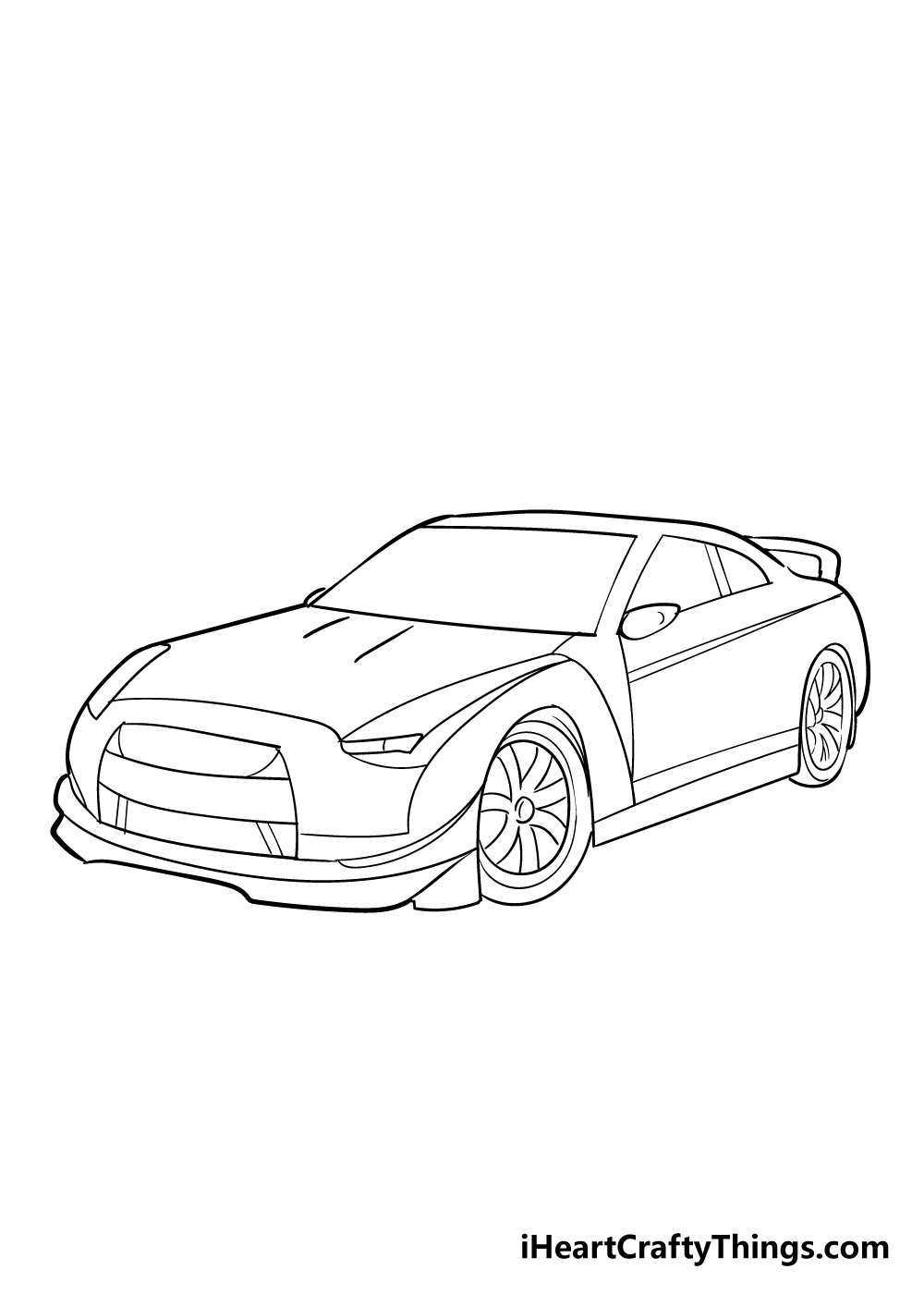 racecar drawing step 5