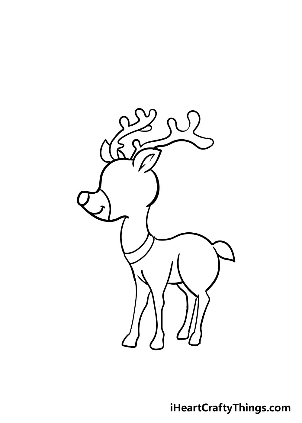 reindeer drawing step 6