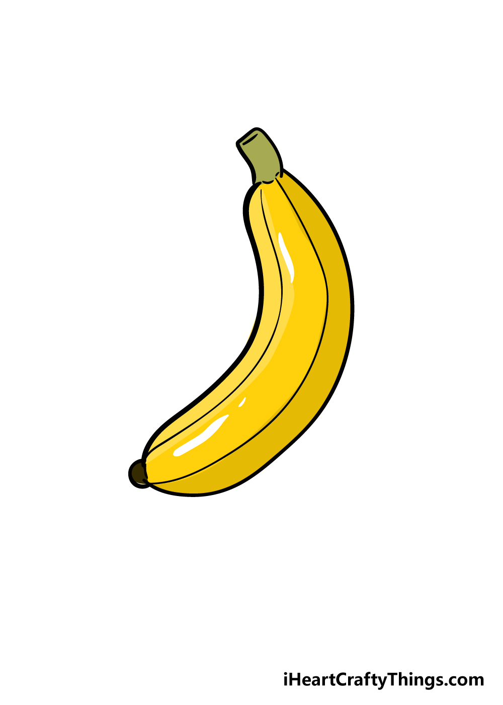 banana drawing step 6