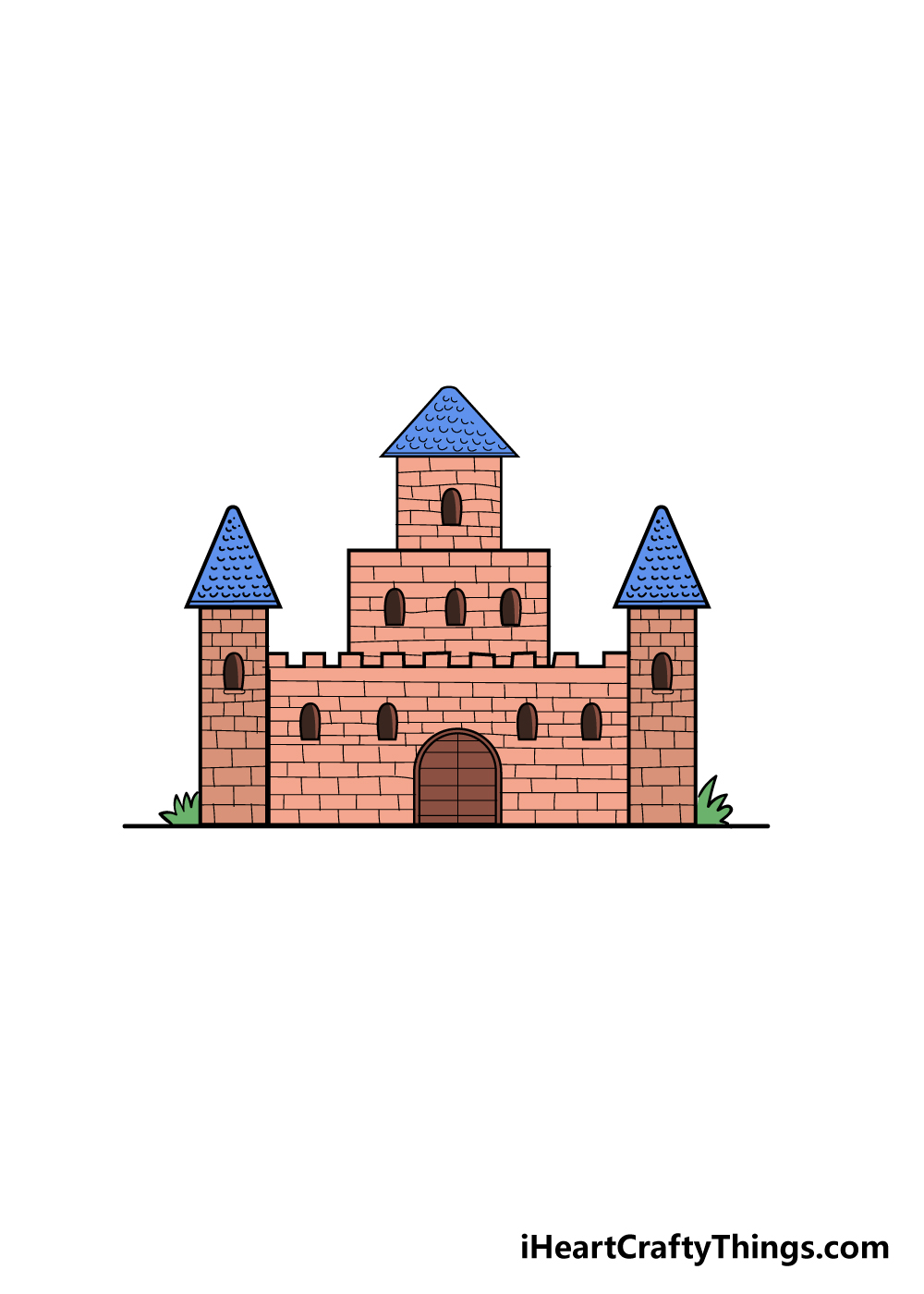 castle drawing step 6
