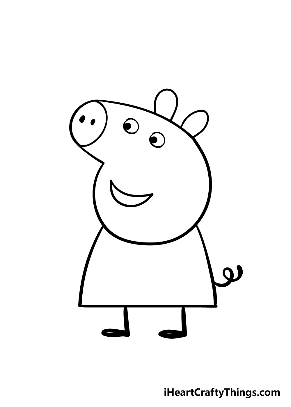 peppa pig drawing step 6