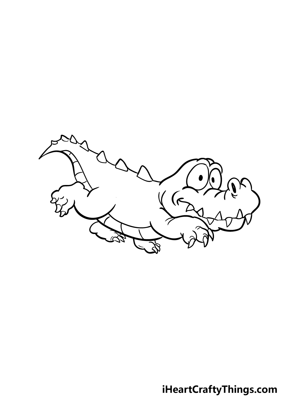 crocodile drawing step 6