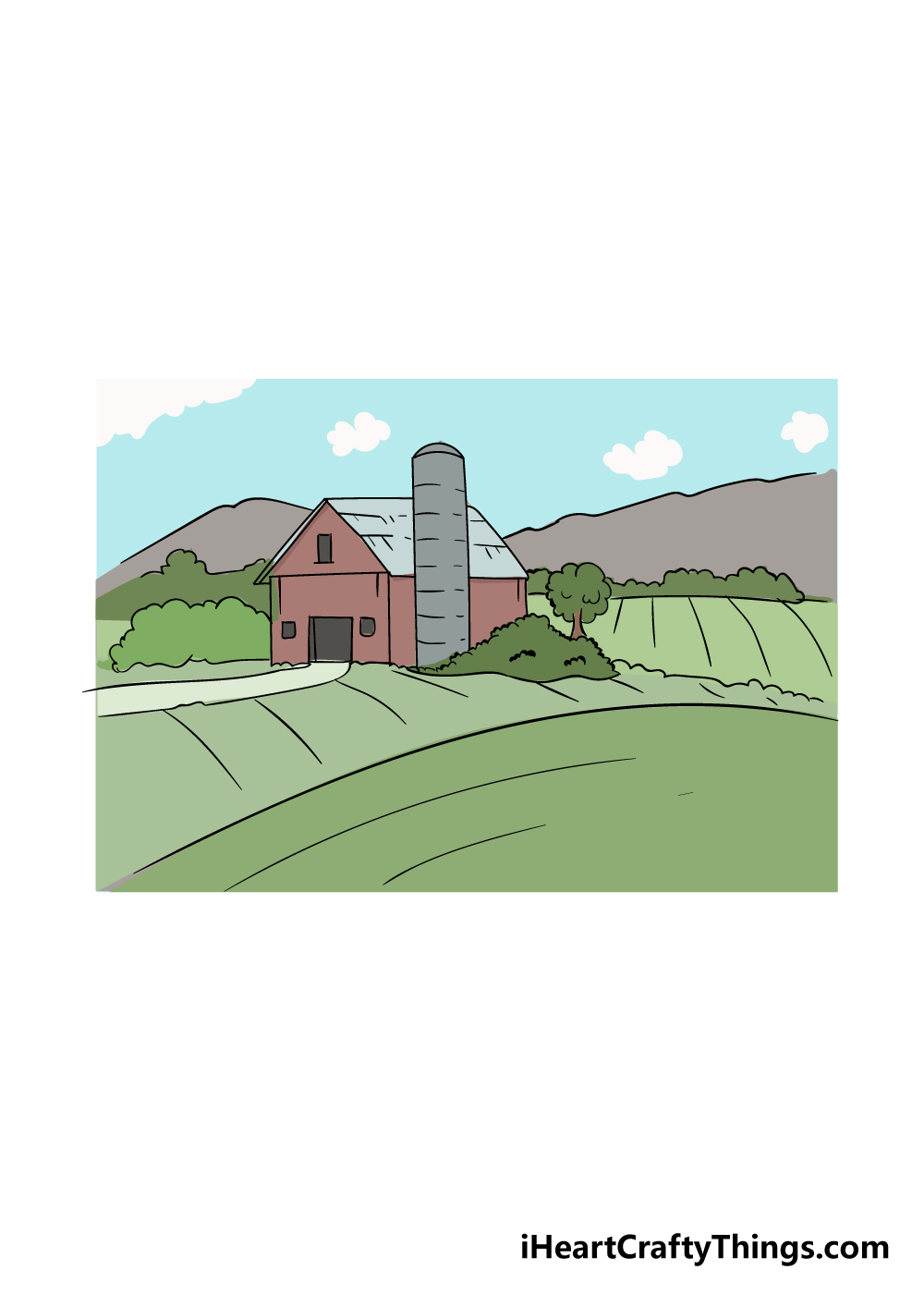 farm drawing step 6
