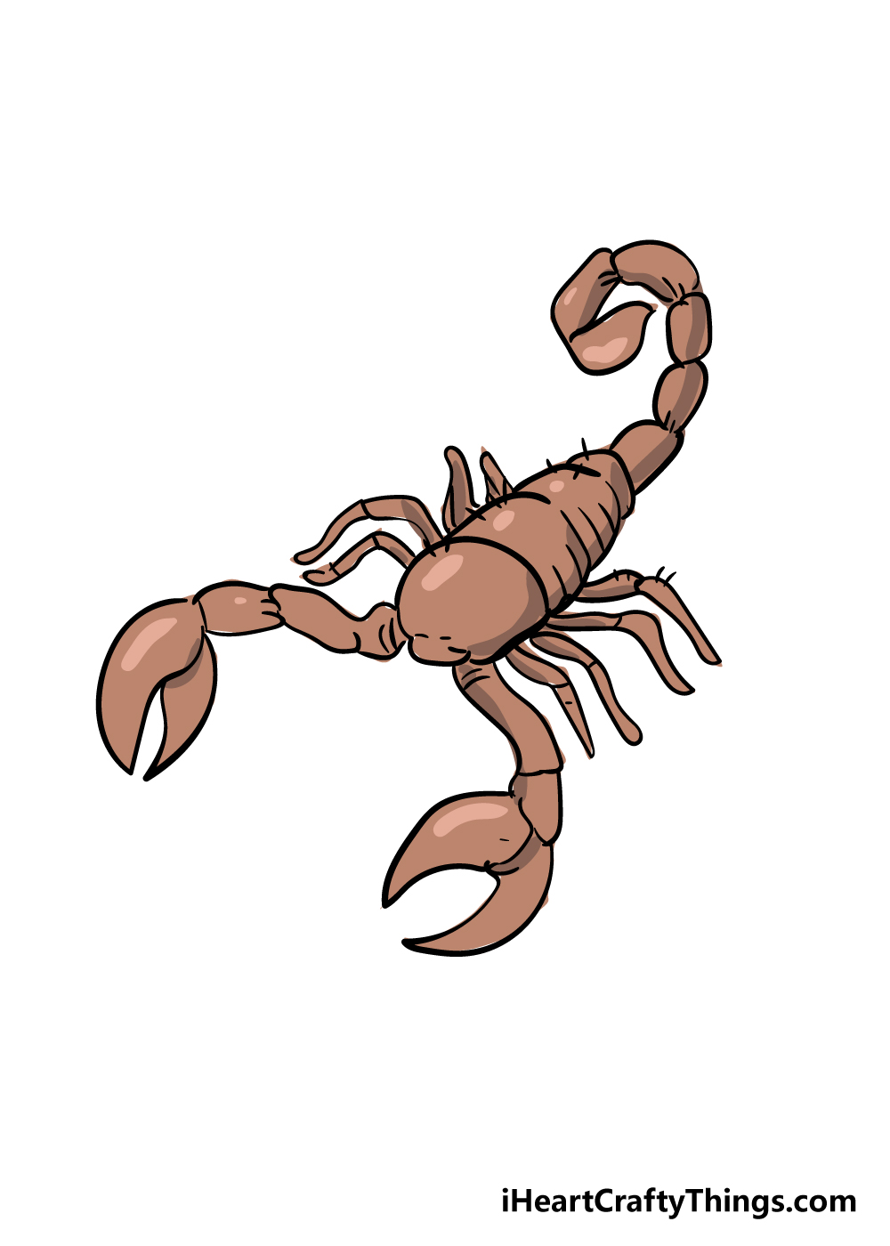 scorpion drawing step 6