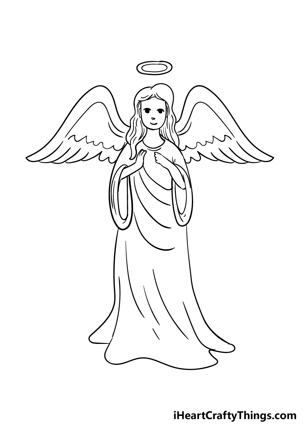 angel drawing step 7