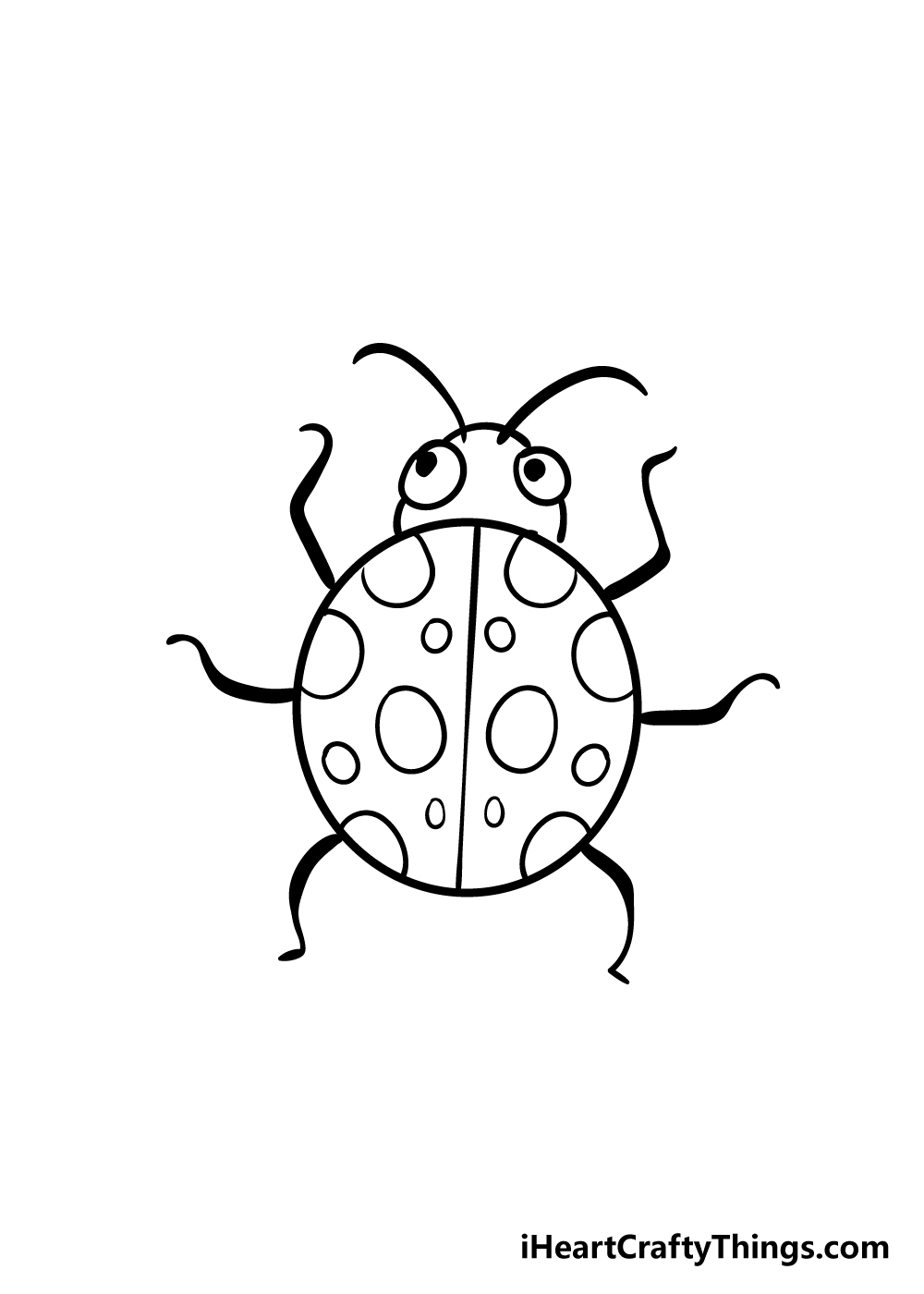 ladybug drawing step 7