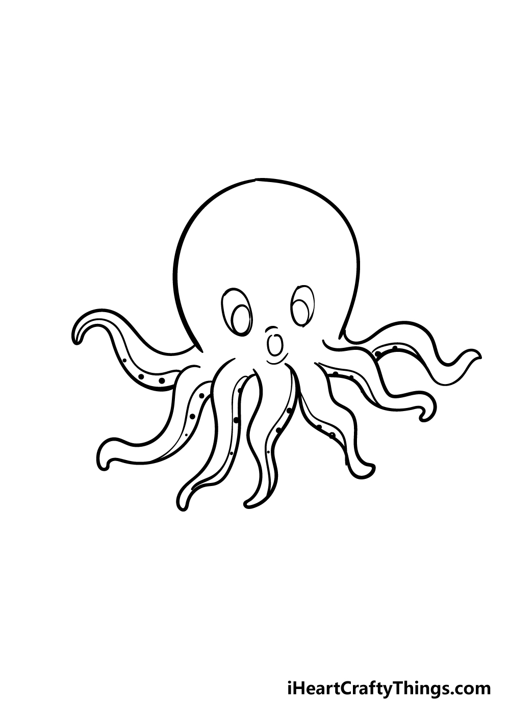 octopus drawing step 7