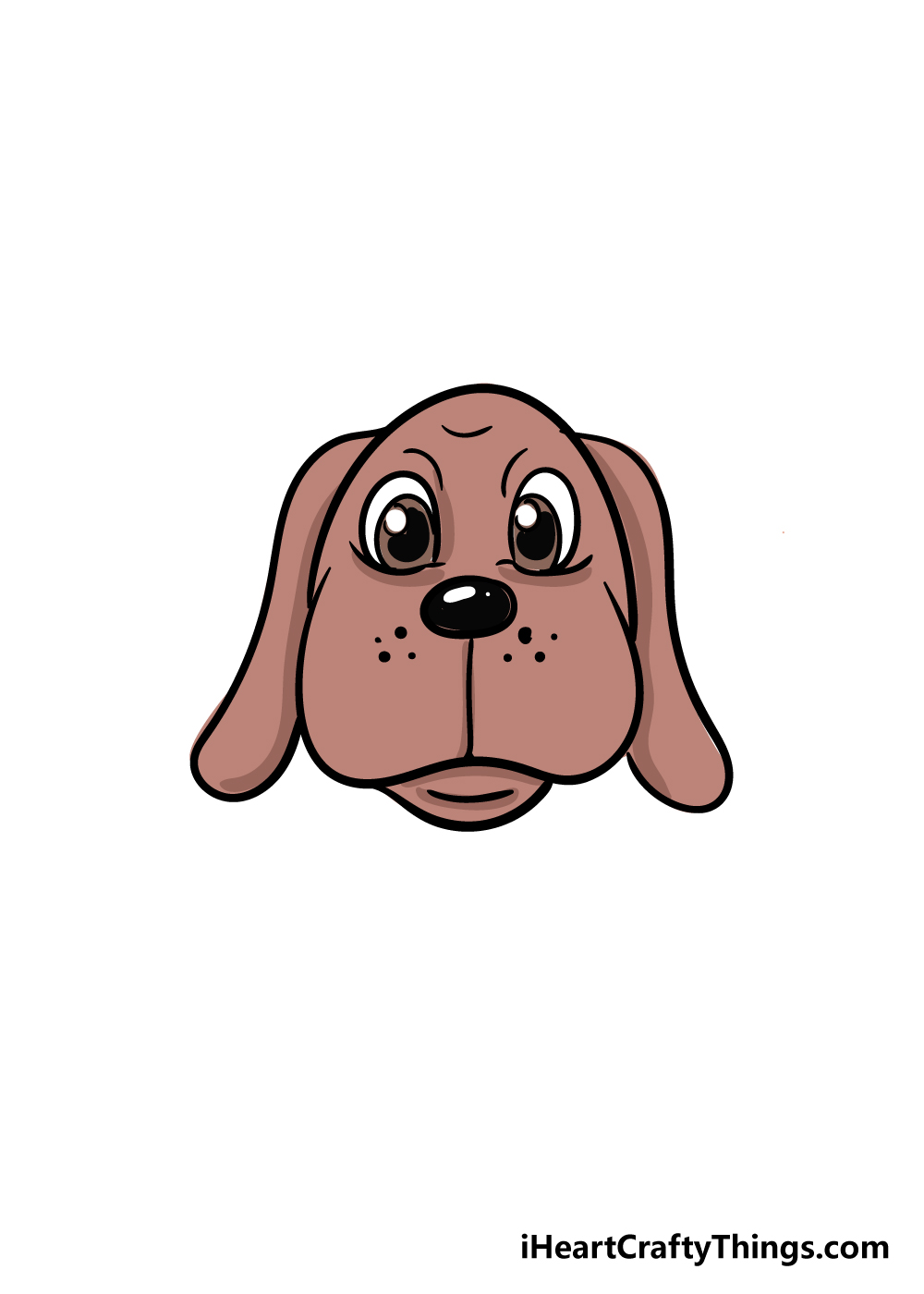 dog face drawing step 7
