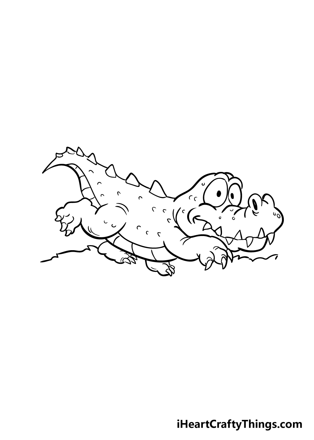 crocodile drawing step 7