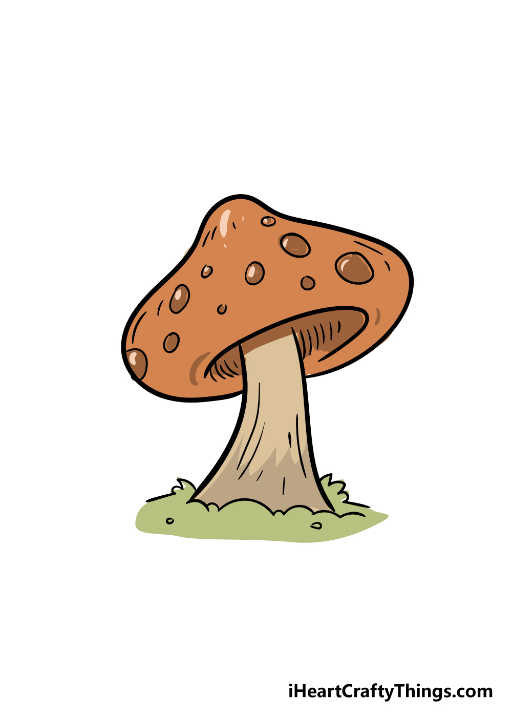mushroom drawing step 7
