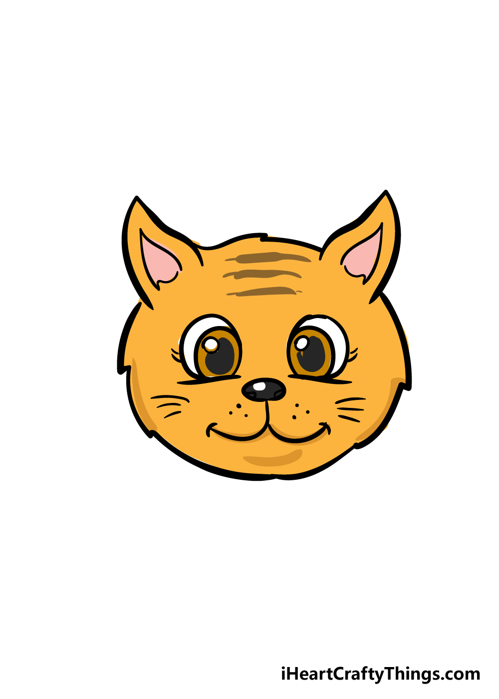 cat face drawing step 8