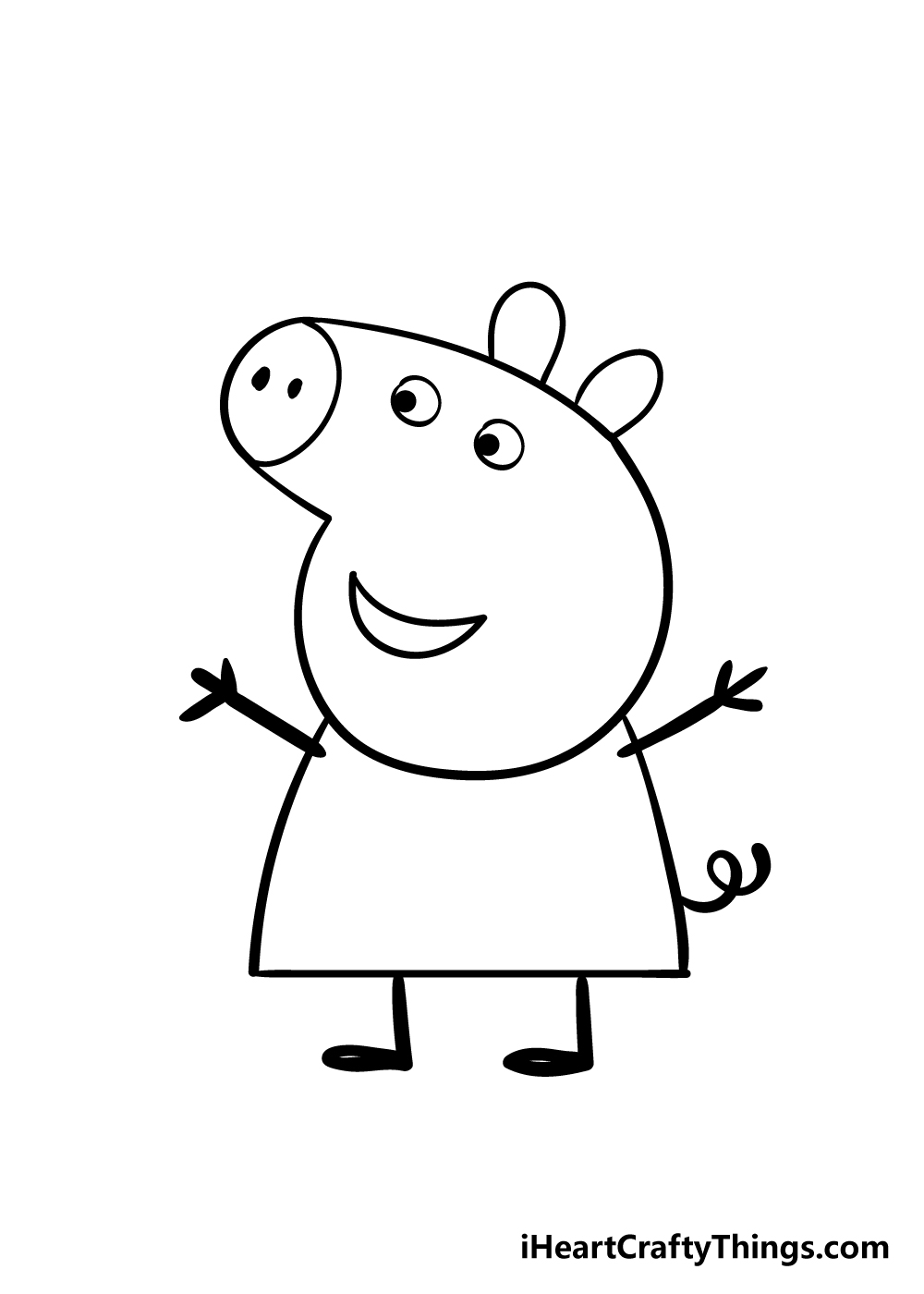 peppa pig drawing step 8