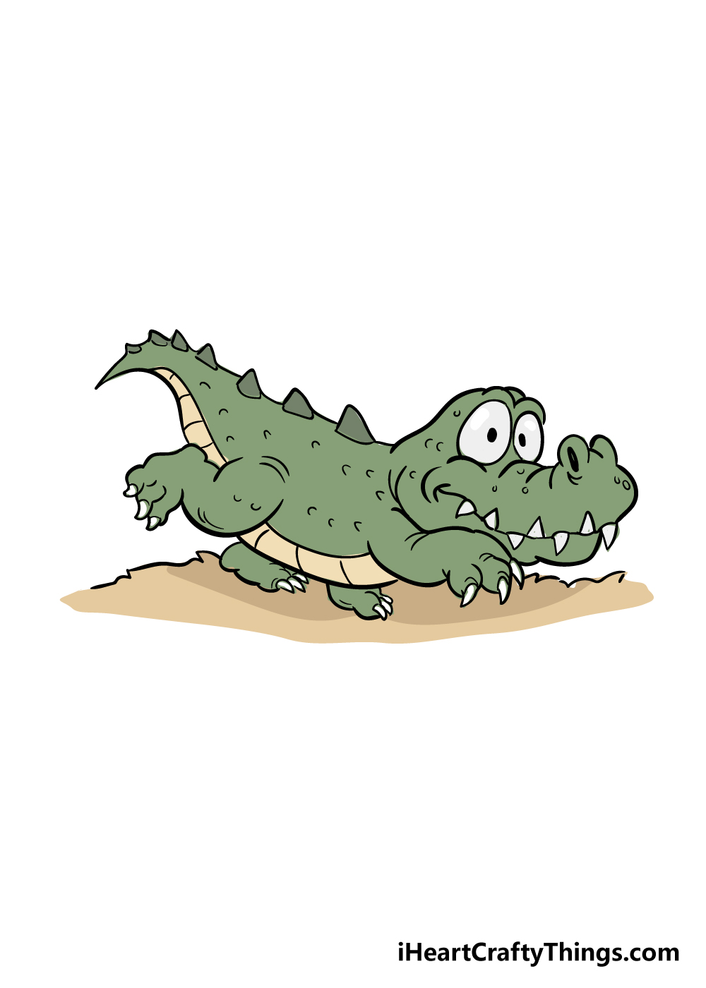 crocodile drawing step 8