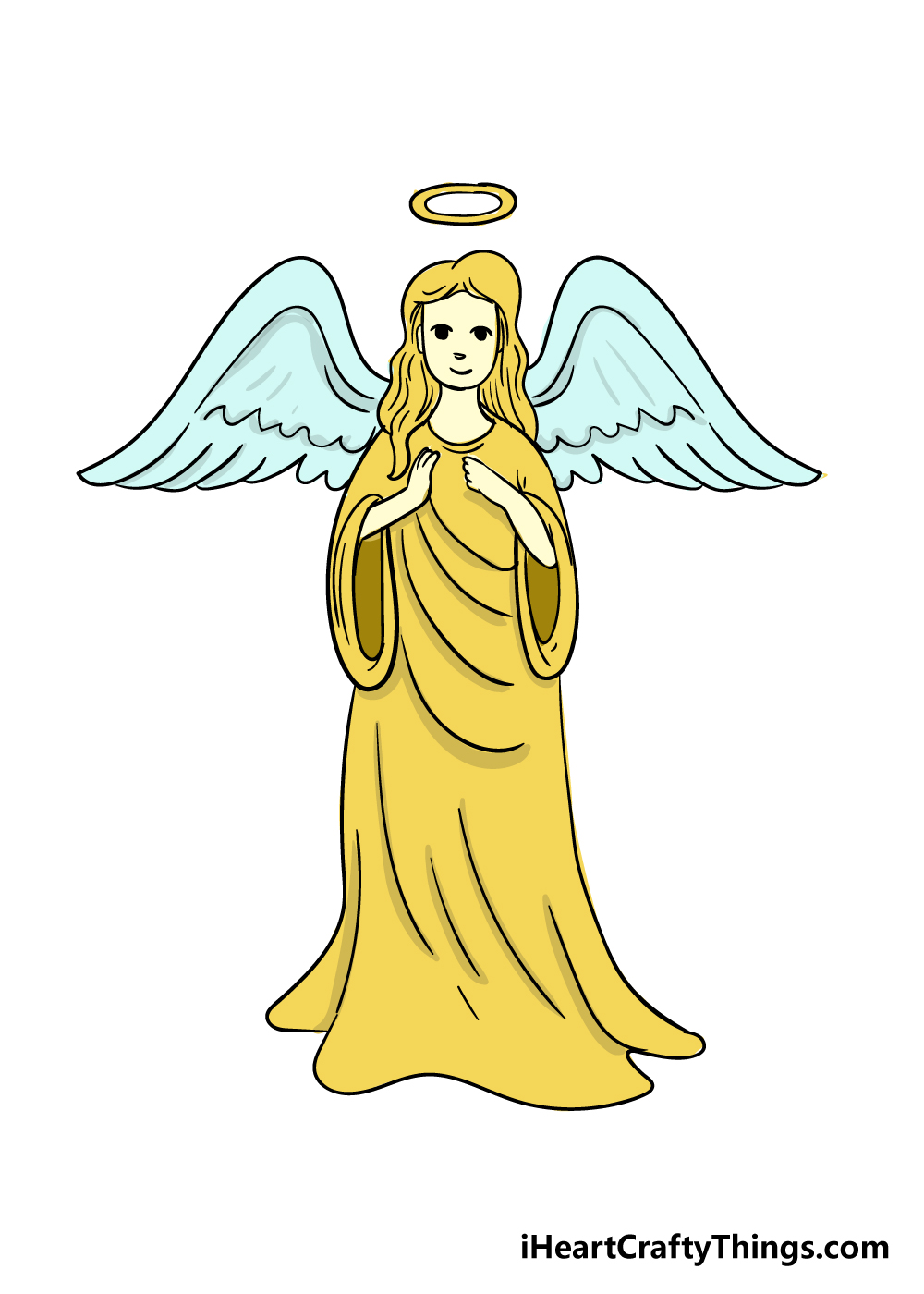 angel drawing step 8