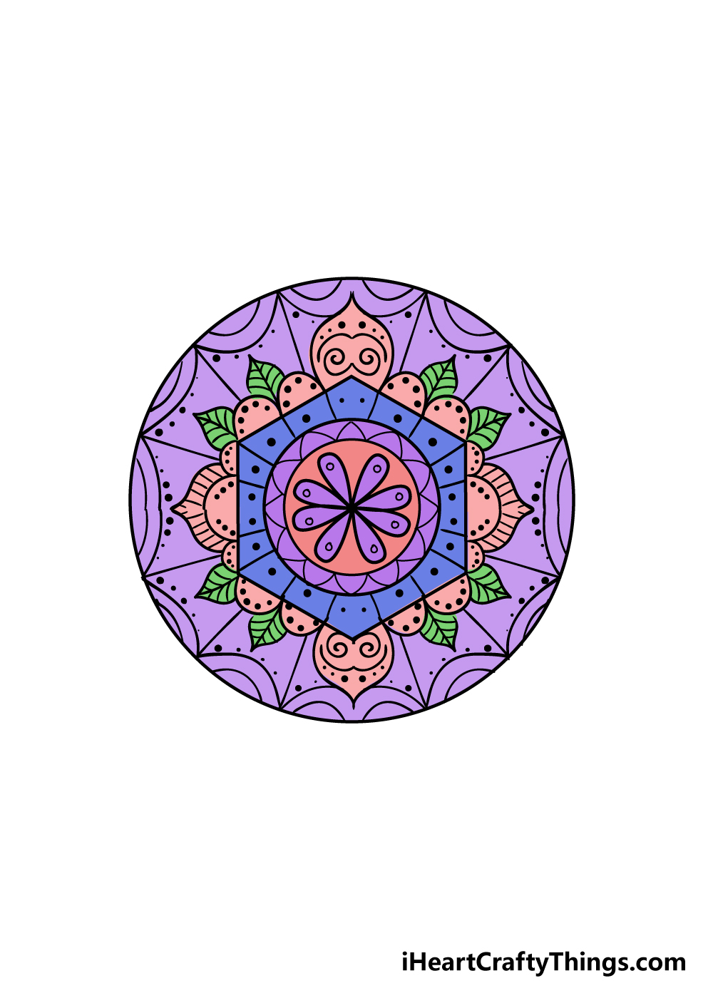 mandala drawing step 9
