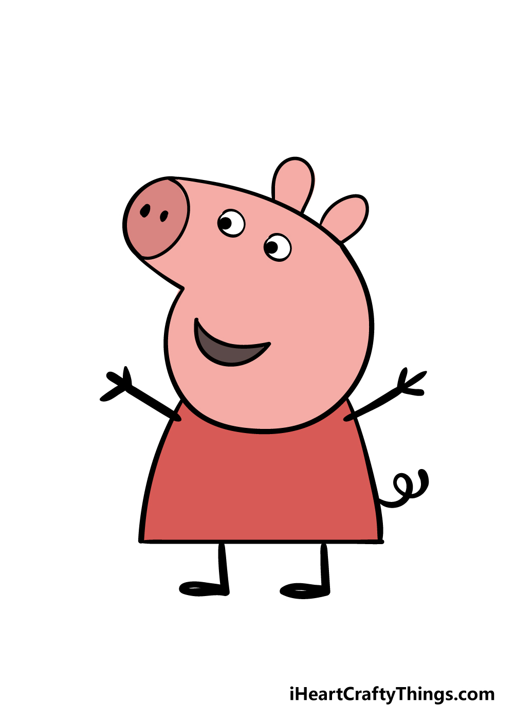 peppa pig drawing step 9