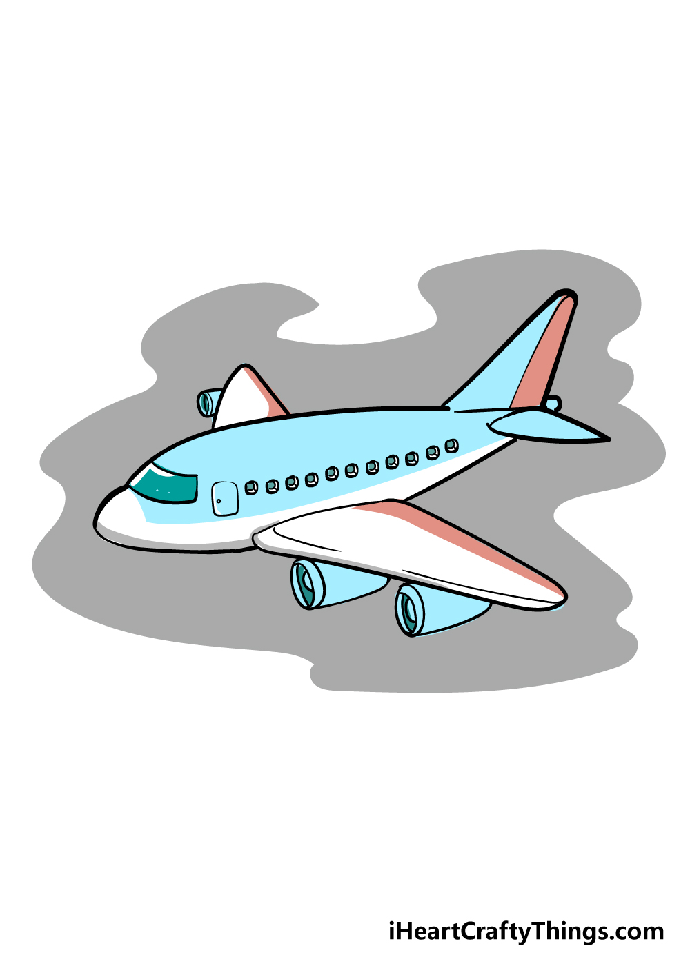 airplane drawing step 7