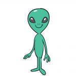 how to draw an alien image