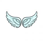 how to draw angel wings image