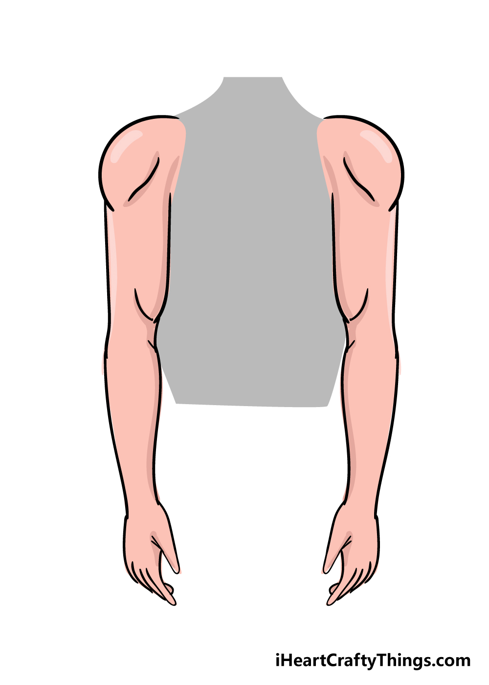 arms drawing step 6