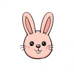 how to draw bunny face image