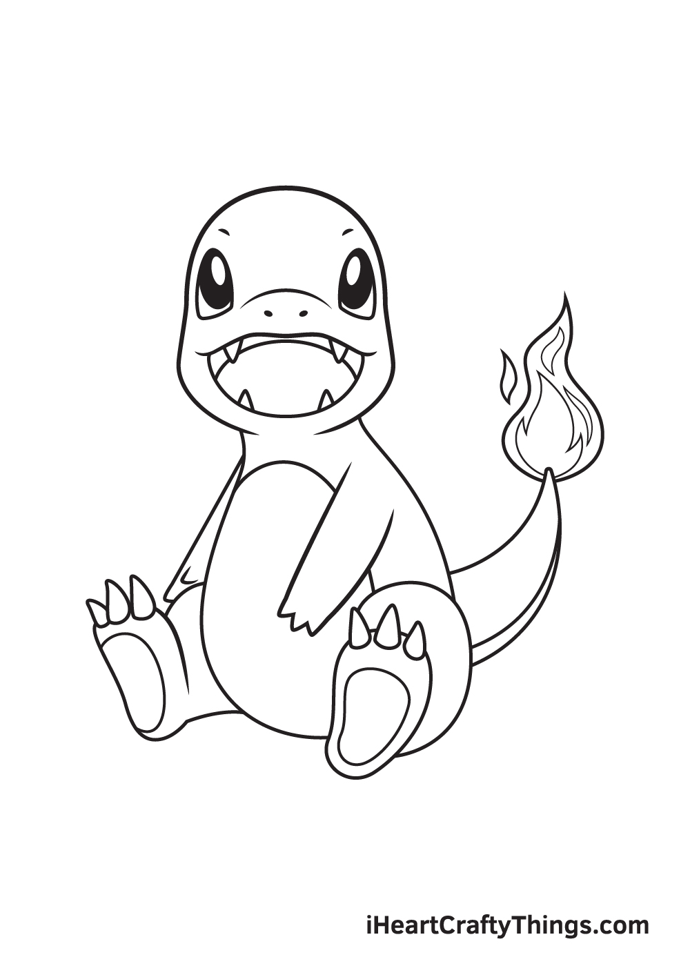 charmander drawing step 9