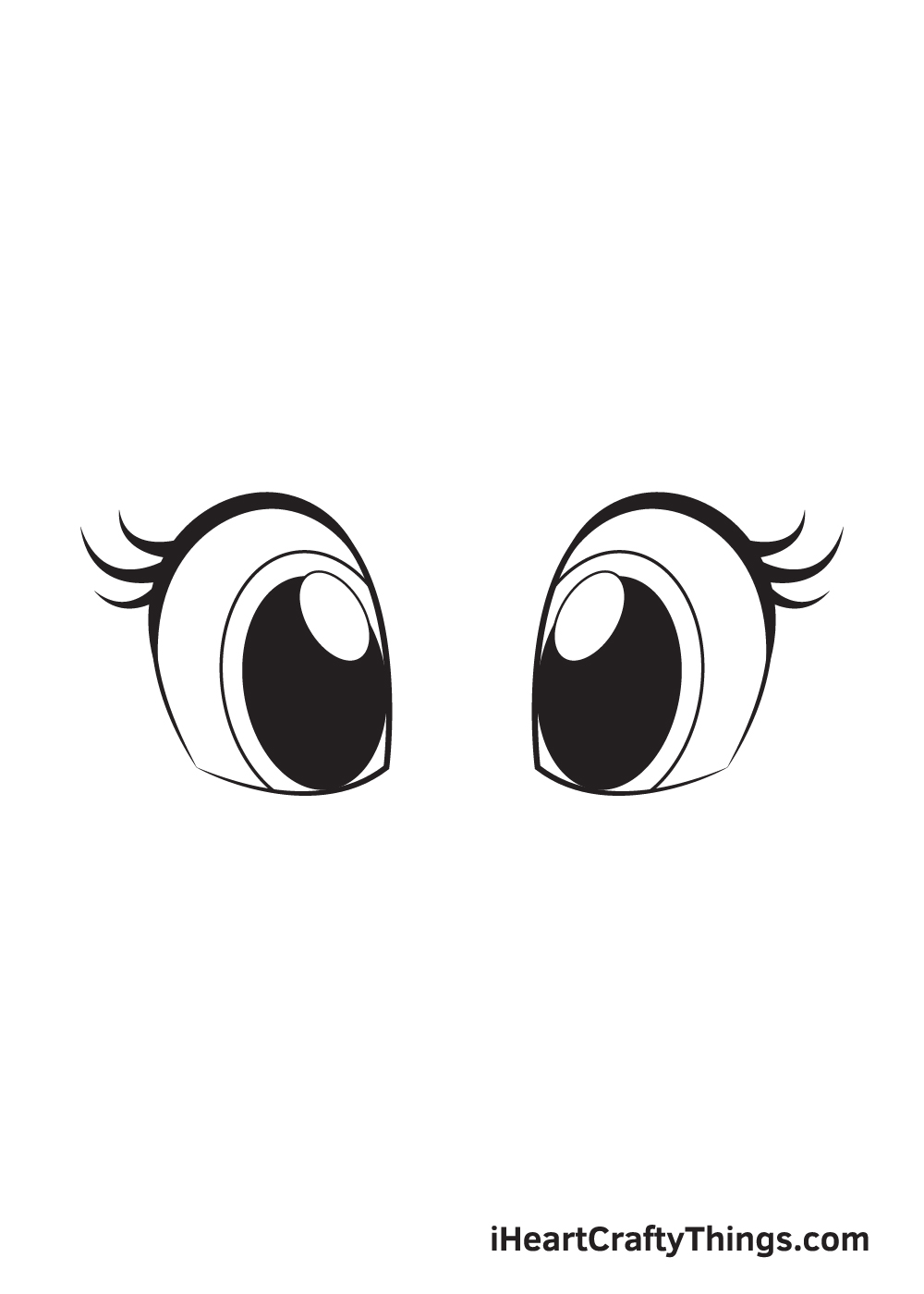 cute eyes drawing step 8