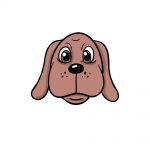 how to draw a dog face image