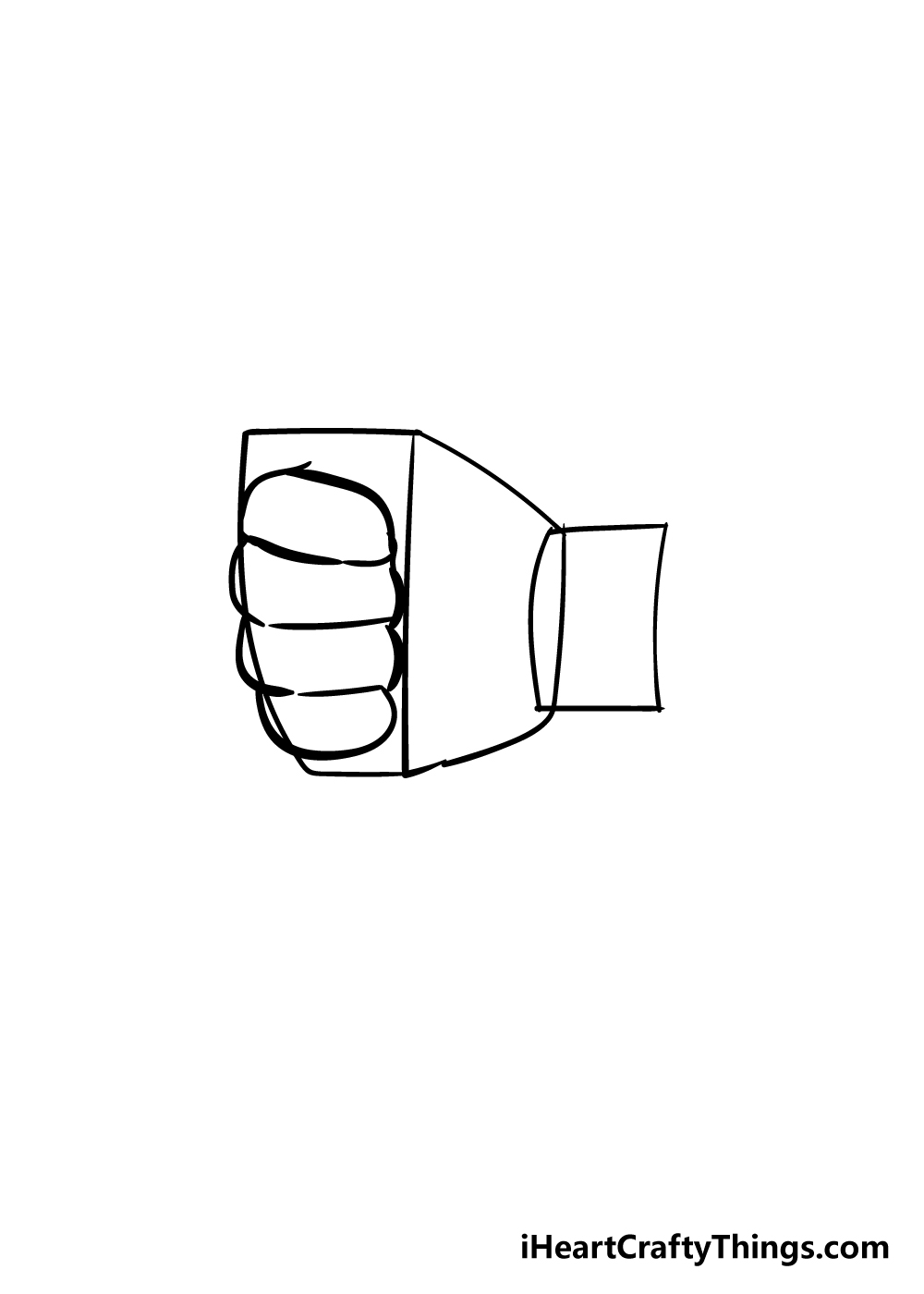 fist drawing step 2