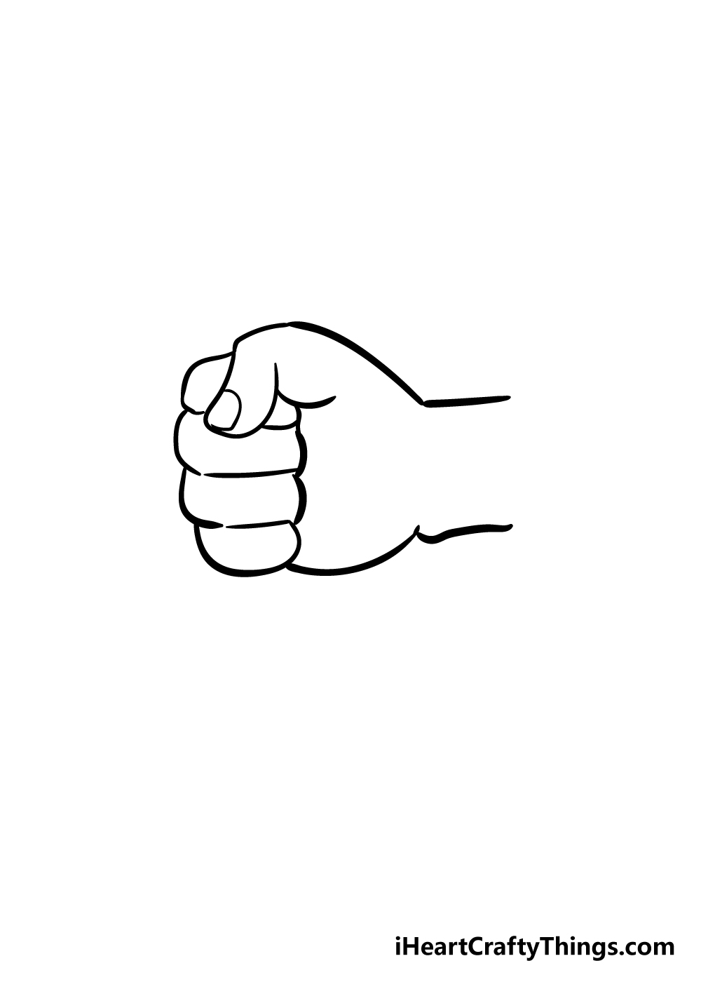 fist drawing step 4