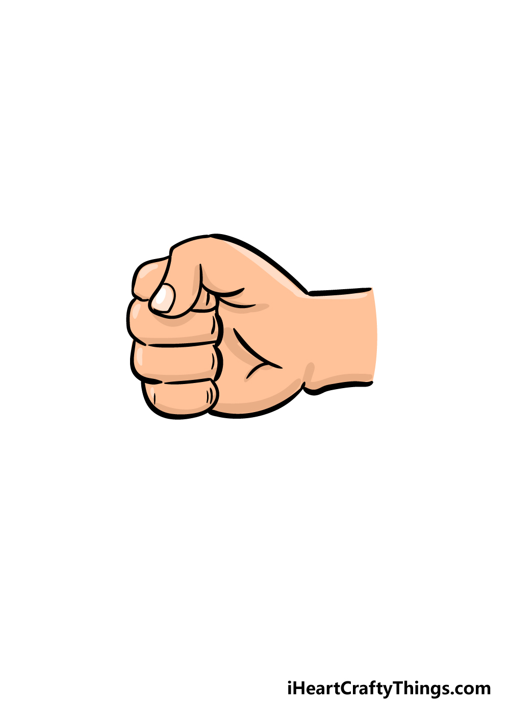 fist drawing step 6