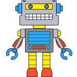 how to draw a robot image