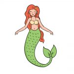how to draw mermaid image