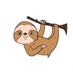 how to draw sloth image