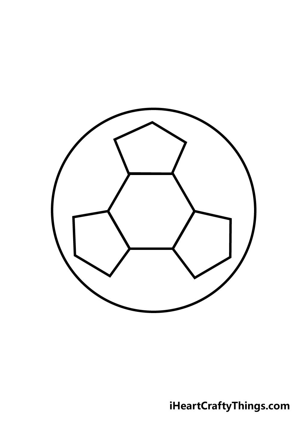 soccer ball drawing step 3